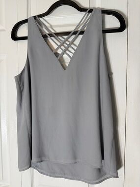 Express Gray Strappy V-Neck Camisole